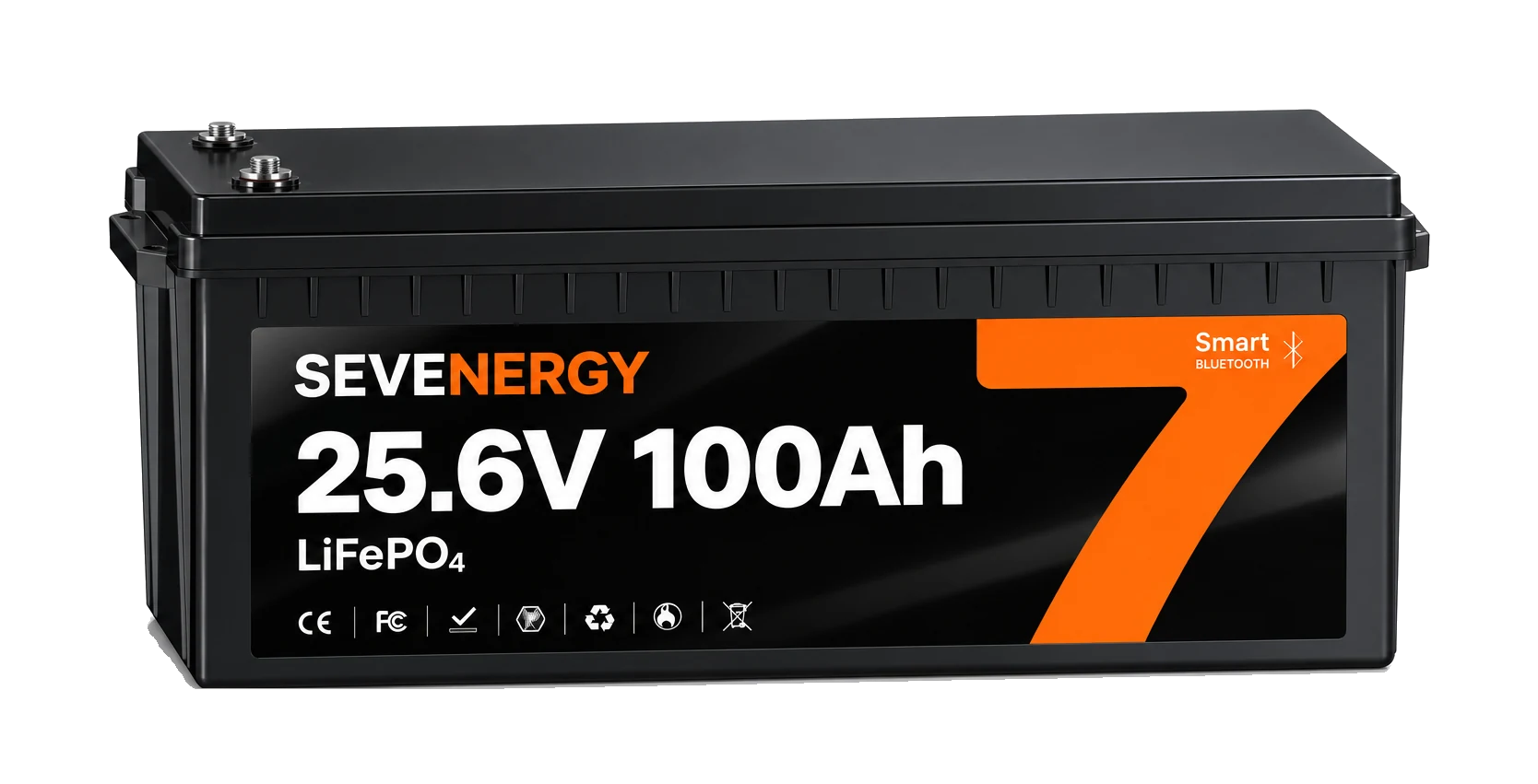 SEVENERGY 25.6V 100Ah LiFePO4 battery with Smart BMS
